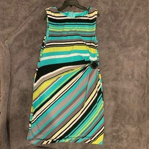 Multicolored Striped sleeveless dress